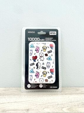 BTS BT21 10000mAh Portable Charger Power Bank - White Multi Character